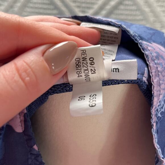 REEBOK | Blue Camouflage Windbreaker Pullover Jacket | Top - Picture 14 of 14